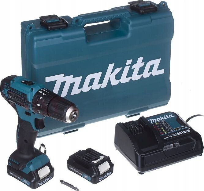 Akumulatora triecienskrūvgriezis-urbjmašīna Makita HP333DSAE cena un informācija | Skrūvgrieži, urbjmašīnas | 220.lv