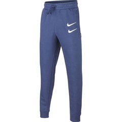 Garās sporta bikses Nike Swoosh Tumši zils S6432120 cena un informācija | Bikses zēniem | 220.lv