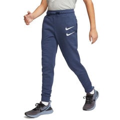 Garās sporta bikses Nike Swoosh Tumši zils S6432120 cena un informācija | Bikses zēniem | 220.lv