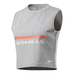 Īsais Tops Reebok Les Mills® Graphic Gaiši pelēks S6432298 цена и информация | Женские футболки | 220.lv