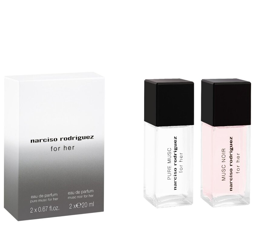 Komplekts Narciso Rodriguez Sada sievietēm: 2 x EDP Parfimērijas ūdens - Musc Noir, 20 ml + Pure Musc, 20 ml cena un informācija | Sieviešu smaržas | 220.lv