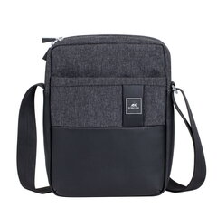 RivaCase Melange Crossbody Case 11", melns цена и информация | Рюкзаки, сумки, чехлы для компьютеров | 220.lv