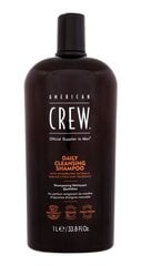 Matu šampūns vīriešiem American Crew Daily Cleansing, 1000 ml cena un informācija | Šampūni | 220.lv