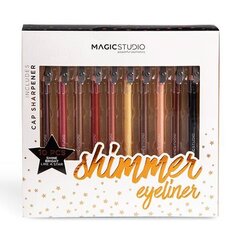 Набор карандашей для подводки для глаз Magic Studio Colorful Shimmer, 10 шт. цена и информация | Тушь, средства для роста ресниц, тени для век, карандаши для глаз | 220.lv