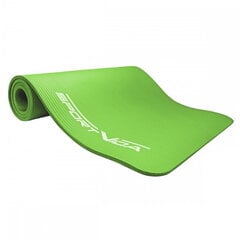 Нескользкий коврик для тренировок фитнеса и йоги SportVida NBR (180x60x1.5 см), зеленый цена и информация | Коврики для йоги, фитнеса | 220.lv