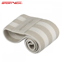 SportVida Fitnesa & Krossfit Hip Band Gumijas priekš sēžas un apakšējo muskuļiem 32*7,6cm Pelēka цена и информация | Фитнес-резинки, гимнастические кольца | 220.lv