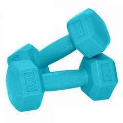 SportVida 2in1 GYM un Fitnesa Komforta Hexo formas Hantenes komplekts 2 * 1Kg Trīkzila cena un informācija | Hanteles, svaru stieņi un diski | 220.lv