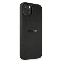 Guess GUHCP13SPSASBBK Saffiano Stripe Back Case Чехол для Apple iPhone 13 Mini Черный цена и информация | Чехлы для телефонов | 220.lv