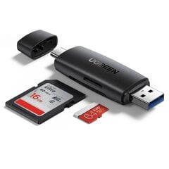 Ugreen CM304 USB + USB-C karšu lasītāja adapteris cena un informācija | Adapteri un USB centrmezgli | 220.lv