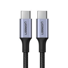 Ugreen USB Type C - USB Type C charging data cable Power Delivery 100W Quick Charge FCP 5A 3m gray (90120 US316) цена и информация | Кабели для телефонов | 220.lv