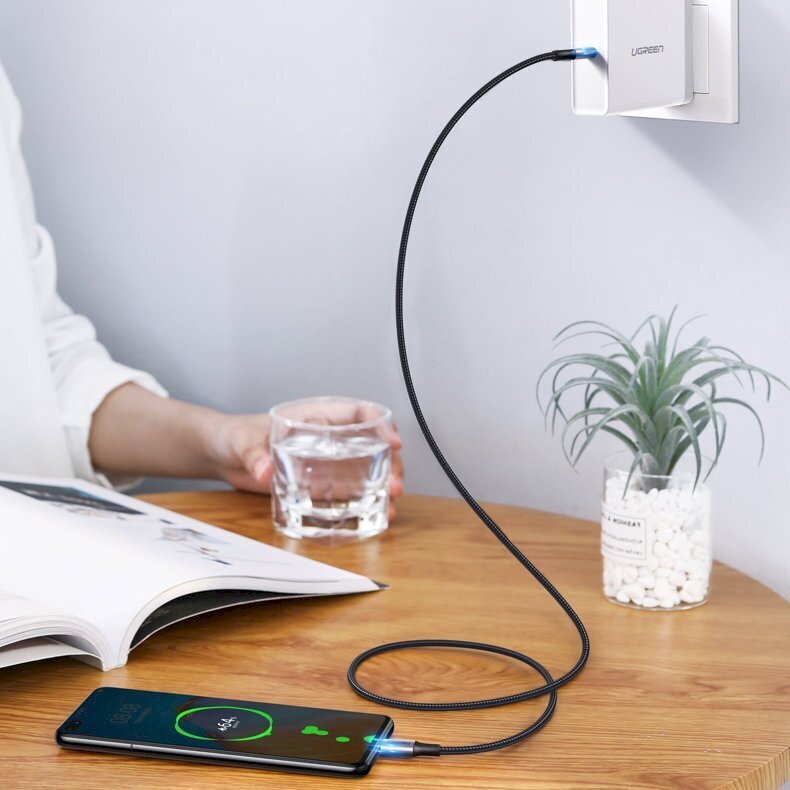 Ugreen USB Type C - USB Type C charging data cable Power Delivery 100W Quick Charge FCP 5A 3m gray (90120 US316) cena un informācija | Savienotājkabeļi | 220.lv