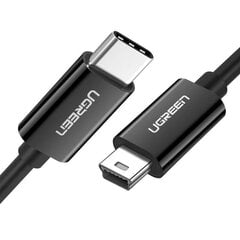 Кабель USB-C — Mini USB UGREEN US242, 1 м (черный) цена и информация | Кабели для телефонов | 220.lv