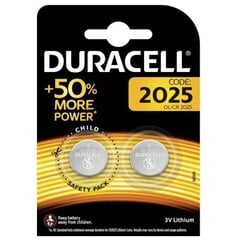 Litija baterijas Duracell, 2gab cena un informācija | Baterijas | 220.lv