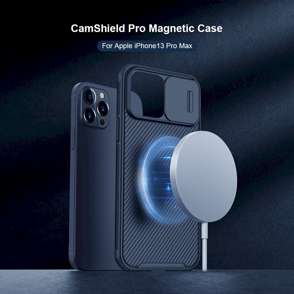 Nillkin CamShield Pro maciņš, piemērots iPhone 13 Pro Max, melns cena un informācija | Telefonu vāciņi, maciņi | 220.lv