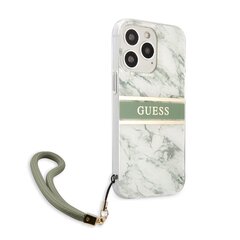 GUHCP13LKMABGN Guess TPU Marble Stripe Case for iPhone 13 Pro Green цена и информация | Чехлы для телефонов | 220.lv