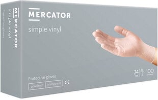 Виниловые перчатки Mercator Vinylex-PF без порошка XL, 100 шт. цена и информация | Первая помощь | 220.lv