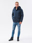 Vīriešu jaka ar kapuci Ombre C504 tumši zila cena un informācija | Vīriešu virsjakas | 220.lv