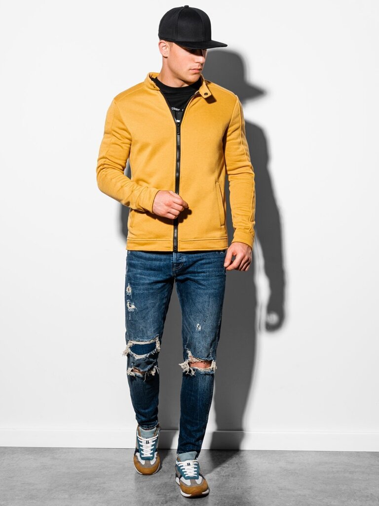 Vīriešu džemperis ar rāvējslēdzēju Ombre B1071 dzeltens цена и информация | Vīriešu jakas | 220.lv