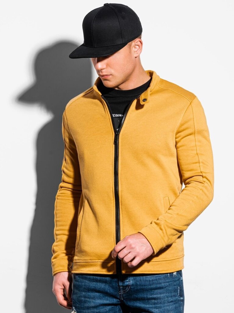 Vīriešu džemperis ar rāvējslēdzēju Ombre B1071 dzeltens цена и информация | Vīriešu jakas | 220.lv