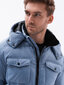 Vīriešu stepēta ziemas jaka Ombre C518 gaiši zila cena un informācija | Vīriešu virsjakas | 220.lv