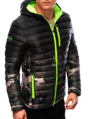 Куртка мужская переходная Ombre C319, зеленая / камуфляж цена и информация | Мужские куртки | 220.lv
