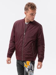 Куртка-бомбер мужская Ombre C538 бордовый цена и информация | Мужские куртки | 220.lv