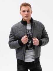 Куртка мужская переходная Ombre C515 тёмно-серый цена и информация | Мужские куртки | 220.lv