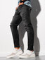 Vīriešu džinsa bikses Ombre P1025 melni цена и информация | Vīriešu džinsi | 220.lv