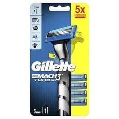 Gillette Mach3 3D Turbo Barcelona - Shaver + 5 heads цена и информация | Косметика и средства для бритья | 220.lv