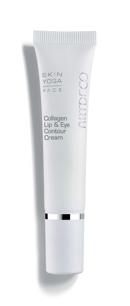 Lūpu un acu kontūru krēms Artdeco Skin Yoga Face Collagen Lip & Eye Contour Cream 15 ml cena un informācija | Acu krēmi, serumi | 220.lv
