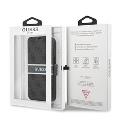 GUBKP13S4GDGR Guess PU 4G Printed Stripe Book Case for iPhone 13 Mini Grey цена и информация | Чехлы для телефонов | 220.lv