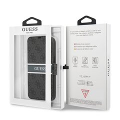 GUBKP13X4GDGR Guess PU 4G Printed Stripe Book Case for iPhone 13 Pro Max Grey цена и информация | Чехлы для телефонов | 220.lv