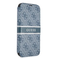 GUBKP13S4GDBL Guess PU 4G Printed Stripe Book Case for iPhone 13 Mini Blue цена и информация | Чехлы для телефонов | 220.lv