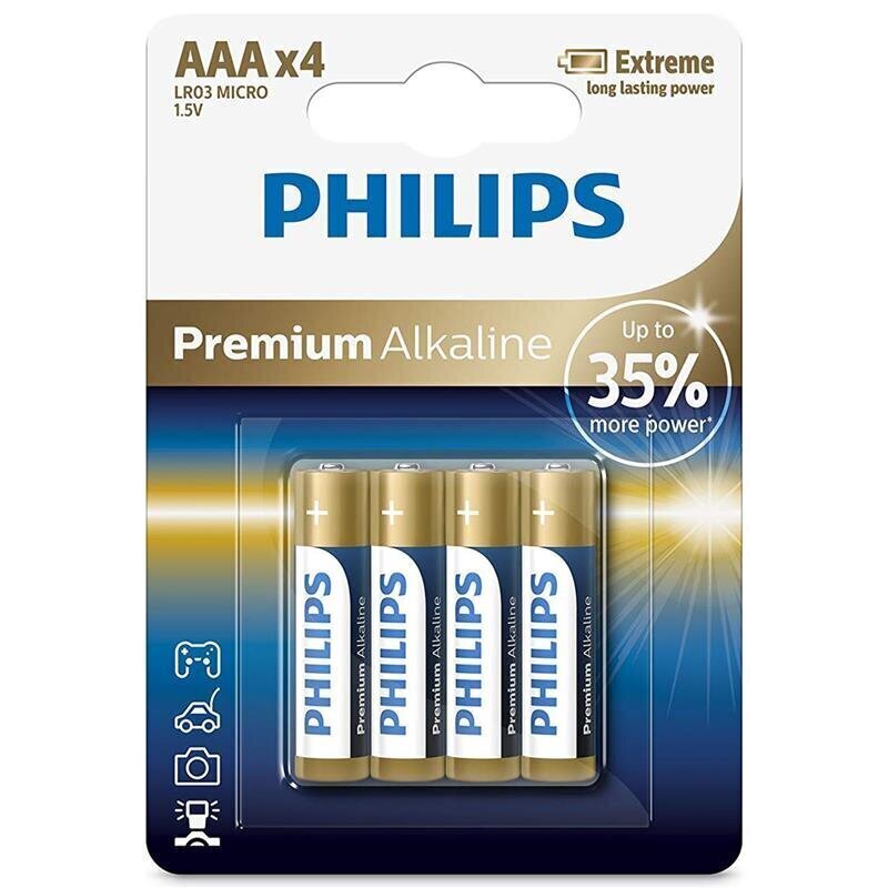 Philips Phil-LR03M4B/10, 4 gab cena un informācija | Baterijas | 220.lv