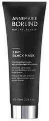 Sejas maska Annemarie Börlind 2 In 1 Black Mask 75 ml cena un informācija | Sejas maskas, acu maskas | 220.lv