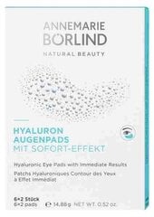 Патчи для глаз Annemarie Borlind Hyalluronic Eye Pads, 6х2 шт. цена и информация | Маски для лица, патчи для глаз | 220.lv