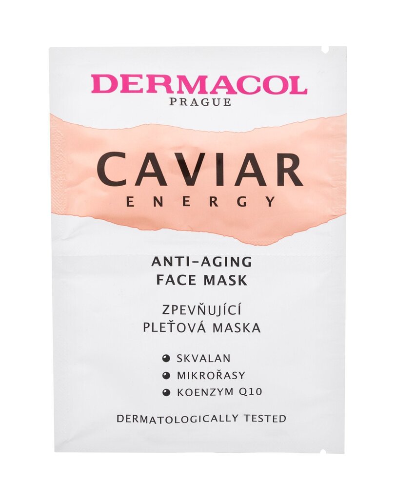 Sejas maska Dermacol Caviar Energy Anti-Aging Face Mask, 2 x 8 ml цена и информация | Sejas maskas, acu maskas | 220.lv