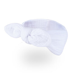 Повязка из органического хлопка для девочек TuTu, белая цена и информация | Шапки, перчатки, шарфы для девочек | 220.lv
