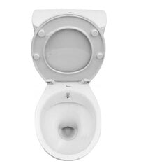 Kompakta tualete ar bidē funkciju ar poda sēdekli, horizontāla noteka + dubults vārsts bidē pievienošanai цена и информация | Унитазы | 220.lv