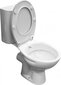 Kompakta tualete ar bidē funkciju ar poda sēdekli, horizontāla noteka + dubults vārsts bidē pievienošanai cena un informācija | Tualetes podi | 220.lv