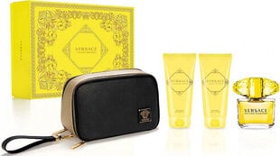 Komplekts Versace Yellow Diamond sievietēm: EDT Tualetes ūdens, 90 ml + ķermeņa losjons, 100 ml + dušas želeja, 100 ml + kosmētikas somiņa cena un informācija | Sieviešu smaržas | 220.lv