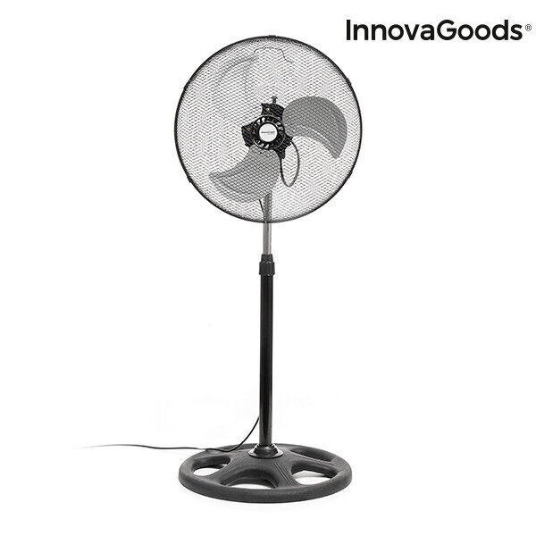 Stāvventilators InnovaGoods Industrial Ø 45 cm 75W Melns cena un informācija | Ventilatori | 220.lv