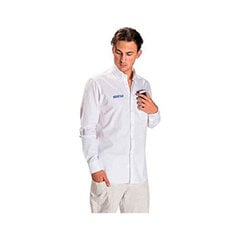 Рубашка с длинным рукавом мужская Sparco, белая, размер S цена и информация | Мужские рубашки | 220.lv