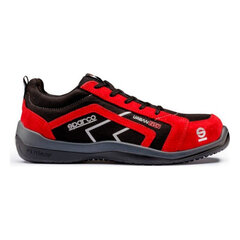 Обувь для безопасности Sparco Urban EVO 07518, черный/красный цвет, размер обуви 43 цена и информация | Рабочая обувь | 220.lv