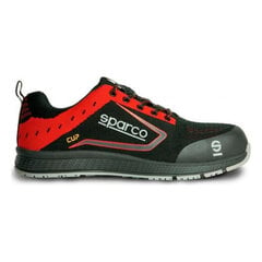 Защитные ботинки Sparco CUP Черный/Красный: Размер обуви - 37 цена и информация | Рабочая обувь | 220.lv