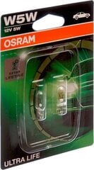 Автомобильная лампа OS2825ULT-02B Osram OS2825ULT-02B W5W 5W 12V (2 Предметы) цена и информация | Автомобильные лампочки | 220.lv