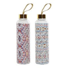 Ūdens pudele DKD Home Decor Daudzkrāsains Mozaīkas Borosilikāta glāze (2 pcs) цена и информация | Фляги для воды | 220.lv