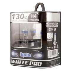 Automašīnas spuldze Superlite White Pro H4 12V 55/60W 4000K 37R/E4 cena un informācija | Auto spuldzes | 220.lv