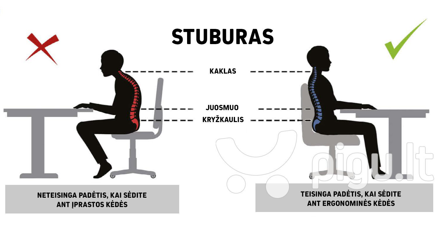 Biroja krēsls Entelo Good Chair Norm TW17, pelēks/melns cena un informācija | Biroja krēsli | 220.lv