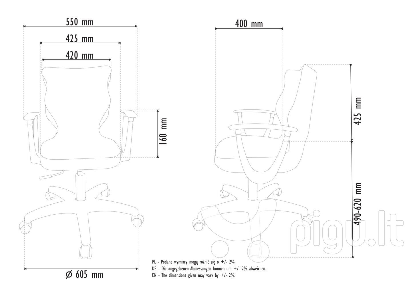 Biroja krēsls Entelo Good Chair Norm TW24, zils/melns cena un informācija | Biroja krēsli | 220.lv